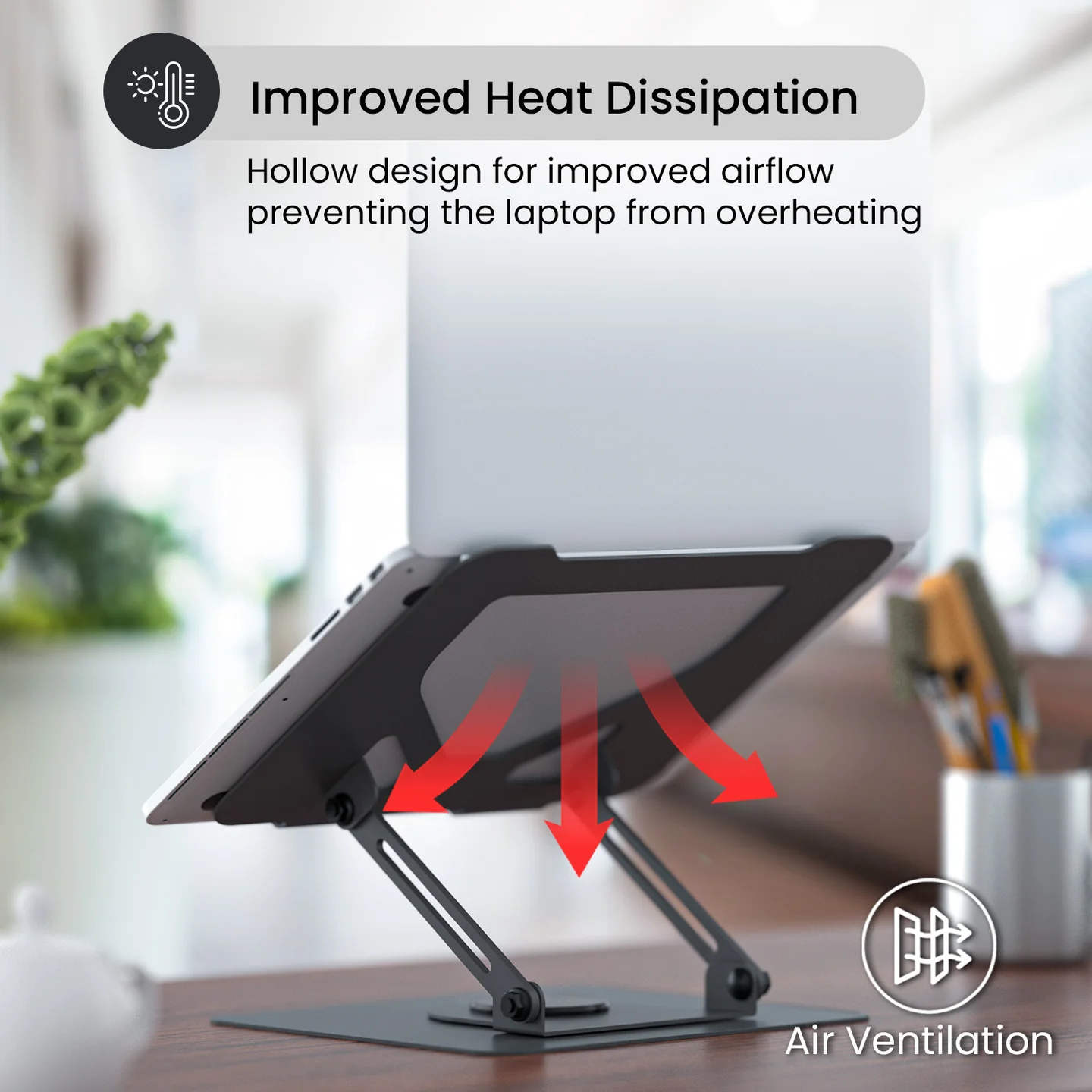 Portronics My Buddy K11 Metal Laptop Stand - Image 3