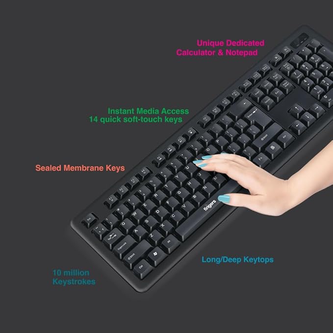 Fingers Duo-Recharge Keyboard Mouse ( Wireless) - Image 3