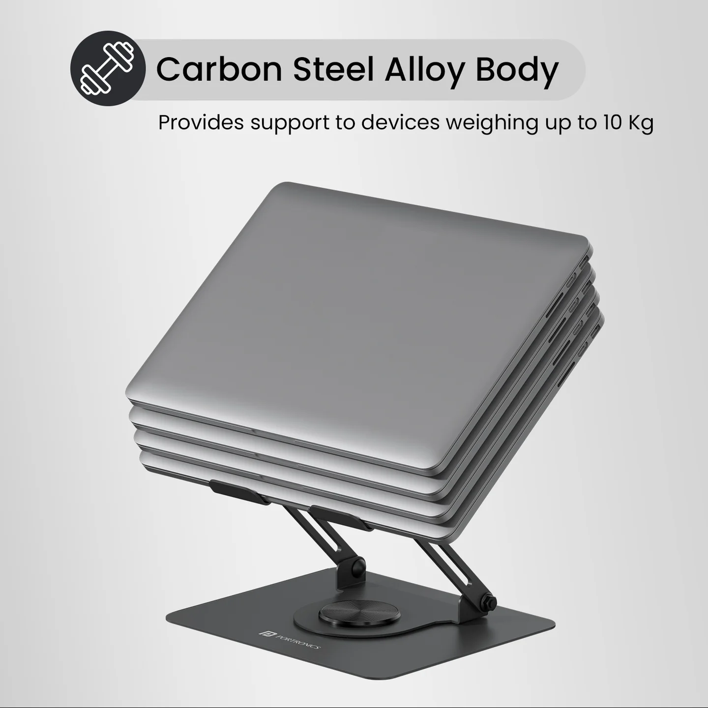 Portronics My Buddy K11 Metal Laptop Stand - Image 5